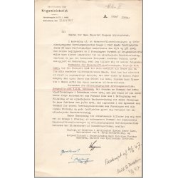 Autograf - Kong Frederik d. IX - P� Dokument fra Krigsministeriet - 21. April 1947 