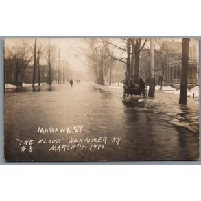 Oversv�mmelse Mohawk Street - New York 1. Marts 1910 - U.SA. - Fotokort - Ubrugt