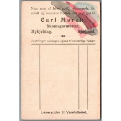 Carl M�rch - Skomagermester - Reklame p� bagsiden af Skuespillerkort