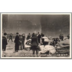 Bombning af Hamburg 18. juni 1944 - Postkort - Ubrugt