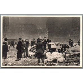 Bombning af Hamburg 18. juni 1944 - Postkort - Ubrugt