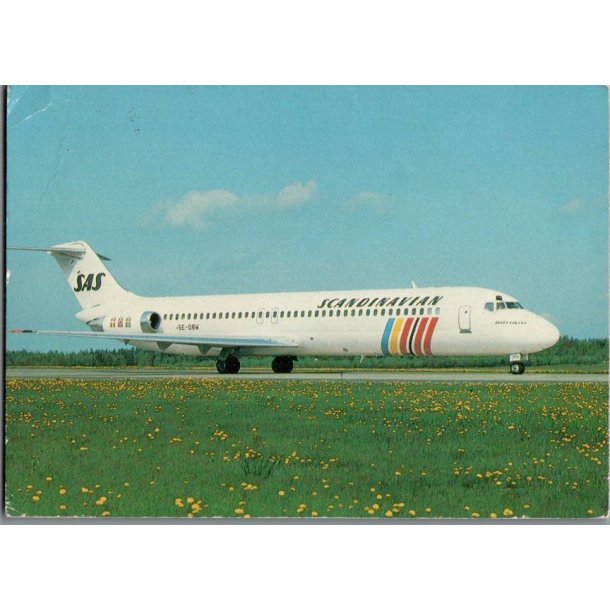 SAS - Fly - Brugt - Papir p bagsiden !