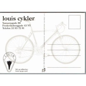Louis Cykler - Nansensgade 88 - Kbh. - Ubrugt