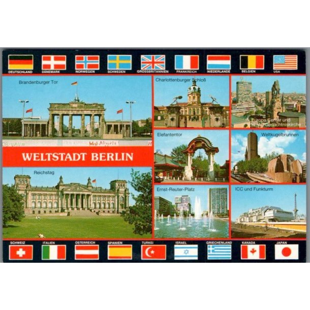 Weltstadt Berlin - Tyskland - Postkort - Ubrugt