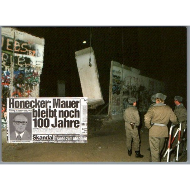 Berlin - Muren - 9. Okyober 1990 - Tyskland - Postkort - Ubrugt