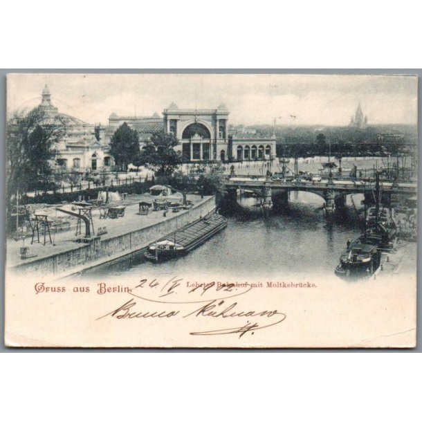 Gruss aus Berlin - Lehrter Bahnhof - Postkort - Tyskland - Brugt