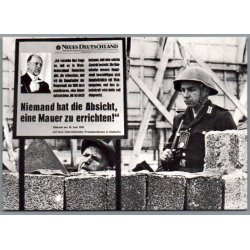 Berlin - Muren September 1961 - Postkort - Tyskland - Ubrugt