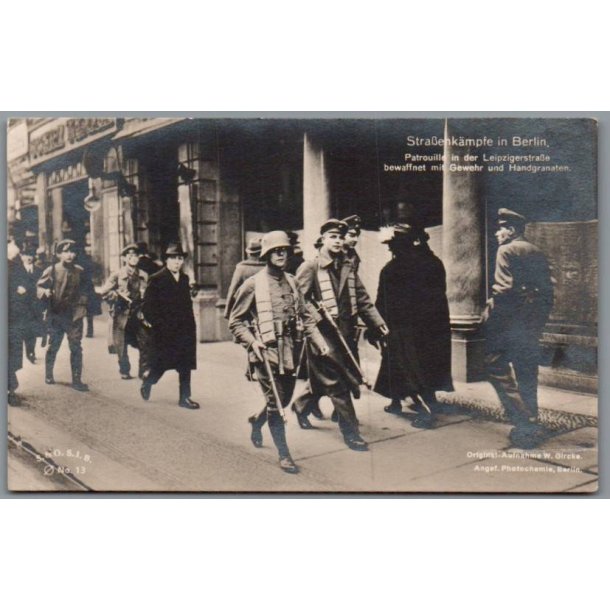 Strassek�mpfe in Berlin 1918  - Postkort - Tyskland - Brugt