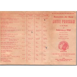 Ramstein Air Base - Germany - Movie Progam 1961