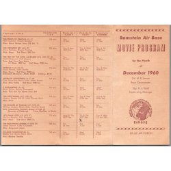 Ramstein Air Base - Germany - Movie Progam 1960