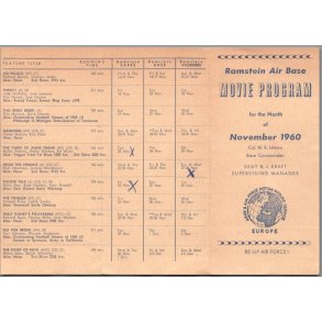 Ramstein Air Base - Germany - Movie Progam 1960