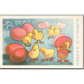 Illa - Gldelig Paaske - Eneret Serie 48 - Postkort - Ubrugt