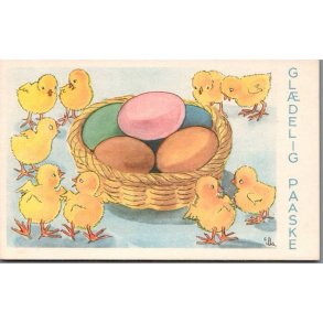 Illa - Gldelig Paaske - Eneret Serie 48 - Postkort - Ubrugt