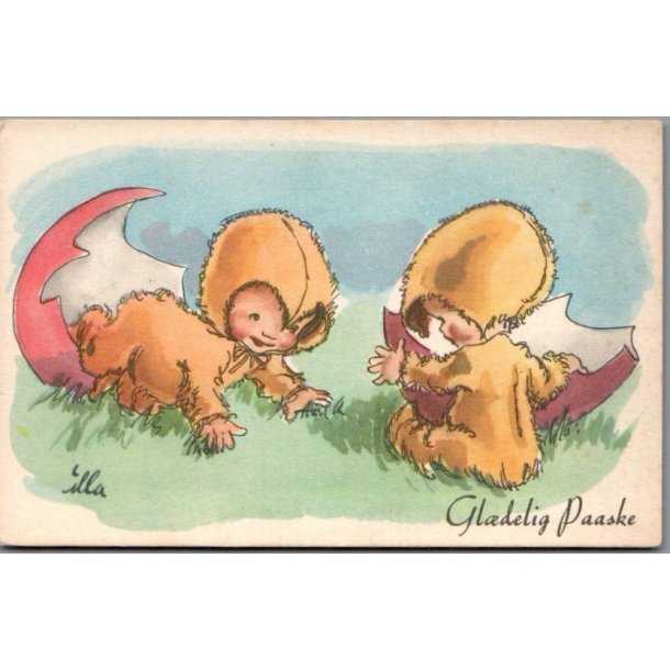Illa - Gldelig Paaske - Eneret Serie 50 - Postkort - Ubrugt