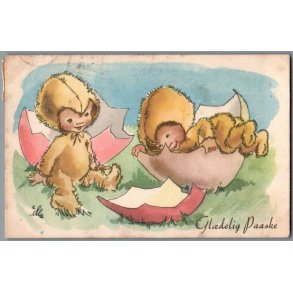 Illa - Gldelig Paaske - Eneret Serie 50 - Postkort - Brugt