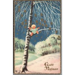 Illa - Godt Nytaar - Eneret Serie 973 - Postkort - Ubrugt