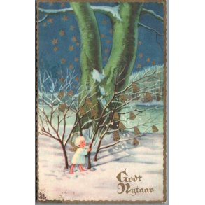 Illa - Godt Nytaar - Eneret Serie 973 - Postkort - Brugt