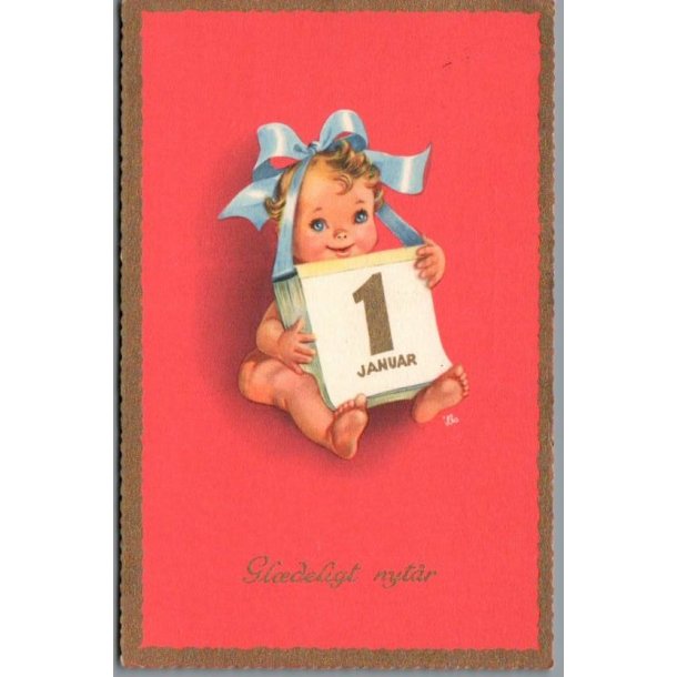 Illa - Gldeligt Nytaar - Eneret Serie 853 - Postkort - Brugt