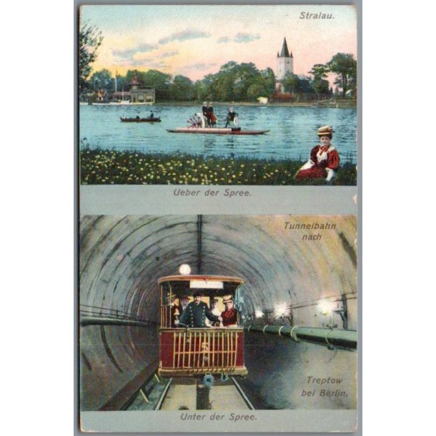Ueber der Speee - Unter der Spree - Tyskland - Postkort - Ubrugt