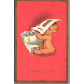 Illa - Gldeligt Nytaar - Eneret Serie 853 - Postkort - Brugt