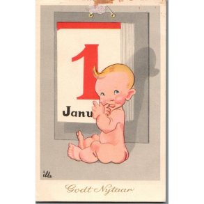 Illa - Gldeligt Nytaar - Eneret Serie 689 - Postkort - Ubrugt - Limrest !