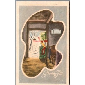 Illa - Gldelig Jul - Stender Serie 655 - Postkort -  Brugt