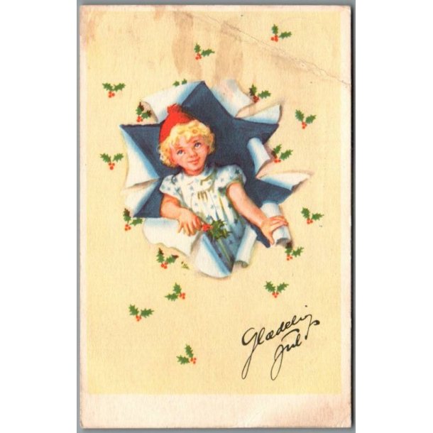 Illa - Gldelig Jul - Stender Serie 658 - Postkort - Brugt - Fold !