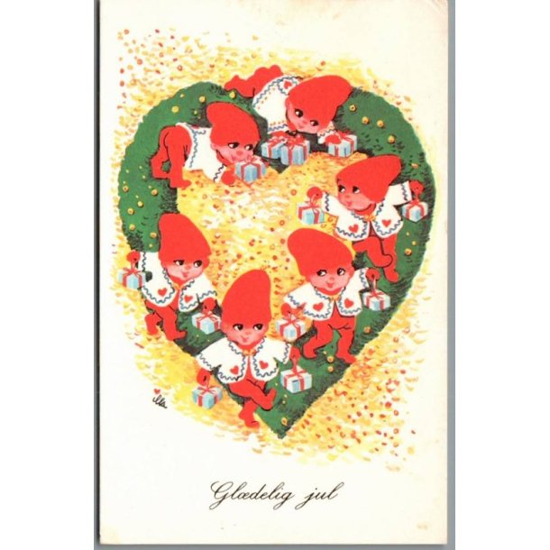 Illa - Gldelig Jul - Printed in Denmark 151 D00 253 - Postkort - Brugt