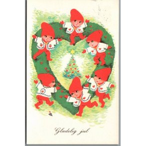 Illa - Gldelig Jul - Printed in Denmark 151 D00 253 - Postkort - Brugt