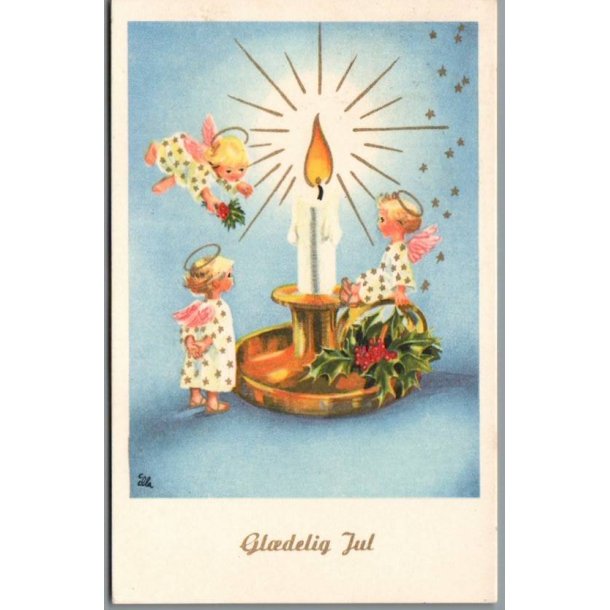 Illa - Gldelig Jul - Stender Serie 753 - Postkort - Brugt