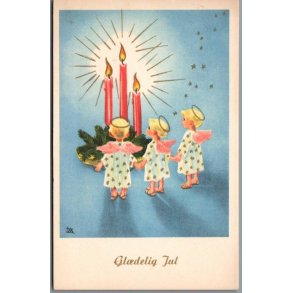 Illa - Gldelig Jul - Stender Serie 753 - Postkort - Brugt