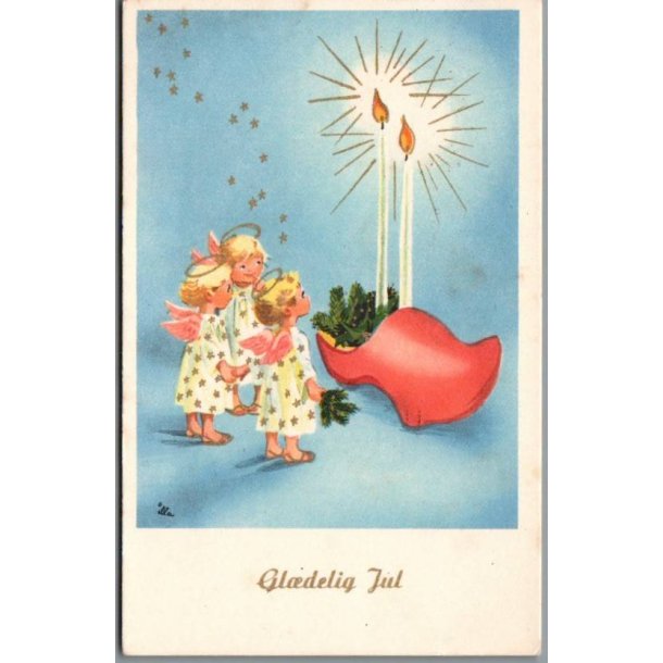 Illa - Gldelig Jul - Stender Serie 753 - Postkort - Brugt
