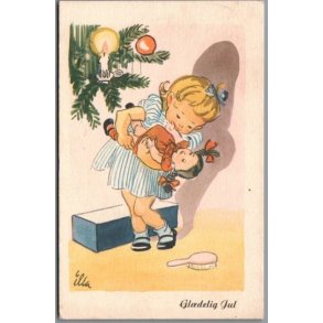 Illa - Gldelig Jul - Stender Serie 756 - Postkort - Brugt