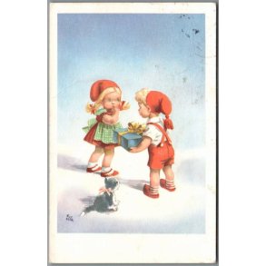 Illa - Stender Serie 590 - Postkort -  Brugt