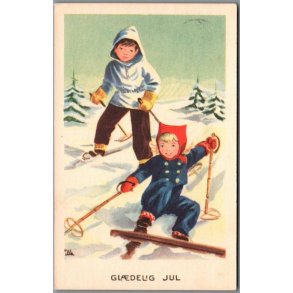 Illa - Gldelig Jul - Stender Serie 554 - Postkort -  Brugt