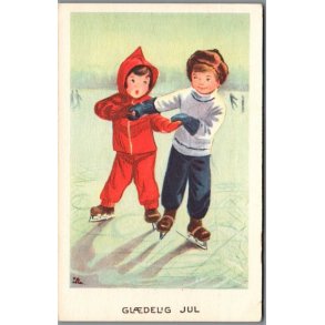 Illa - Gldelig Jul - Stender Serie 554 - Postkort -  Brugt