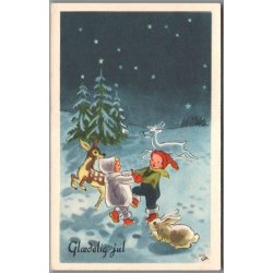 Illa - Gldelig Jul - Eneret Serie 163 - Postkort -  Brugt