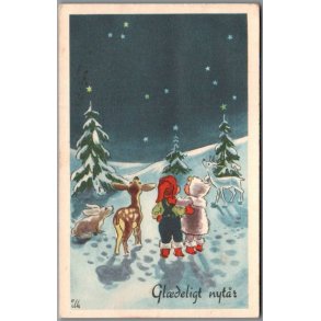 Illa - Gldeligt Nytr - Eneret Serie 163 - Postkort -  Brugt