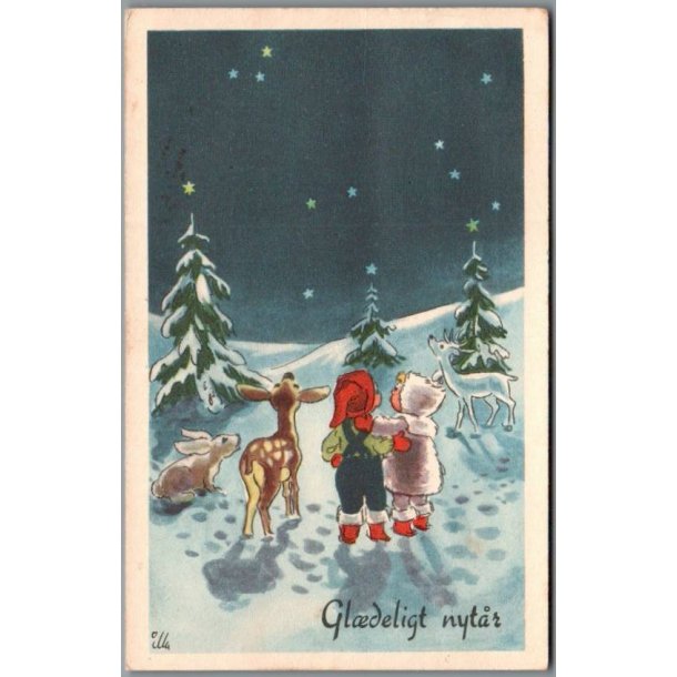 Illa - Gldeligt Nytr - Eneret Serie 163 - Postkort -  Brugt