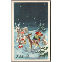 Illa - Gldelig Jul - Eneret Serie 163 - Postkort -  Brugt