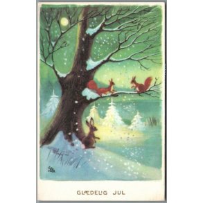 Illa - Gldelig Jul - Printed in Denmark 151 d00 378 - Postkort - Brugt