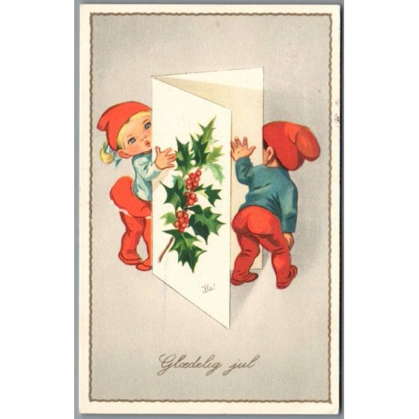 Illa - Gldelig Jul - Stender Serie 968 - Postkort -  Brugt