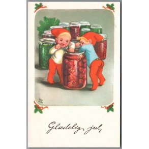 Illa - Gldelig Jul - Printed in Denmark 519/28 - Postkort - Brugt