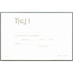 Illa - Invitationskort  - Stender 111 005 177 - Ubrugt