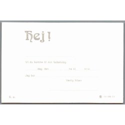 Illa - Invitationskort  - Stender 111 005 177 - Ubrugt