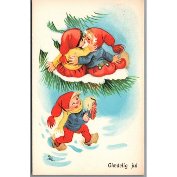 Illa - Gldelig Jul - Stender Eneret 629/27 - Postkort - Brugt
