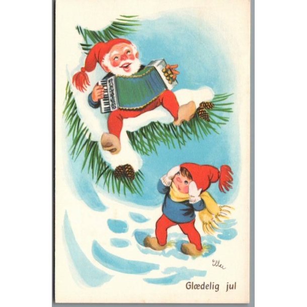 Illa - Gldelig Jul - Stender Eneret 5109/3 - Postkort - Brugt