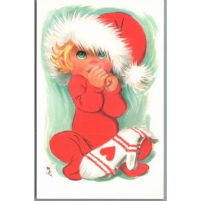 Illa - Gldelig Jul - Printed in Denmark 151 d00 316 - Postkort - Ubrugt