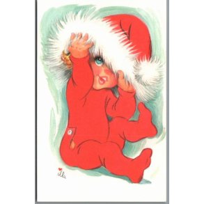 Illa - Gldelig Jul - Printed in Denmark 151 d00 316 - Postkort - Ubrugt