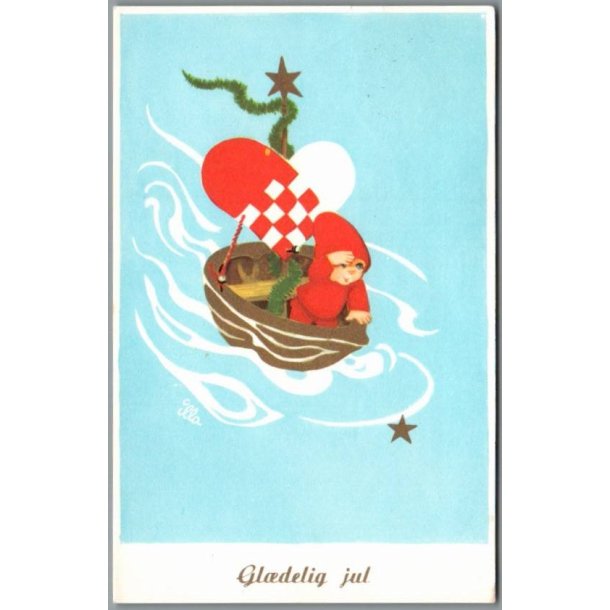 Illa - Gldelig Jul - Printed in Denmark 151 d00 375 - Postkort - Brugt